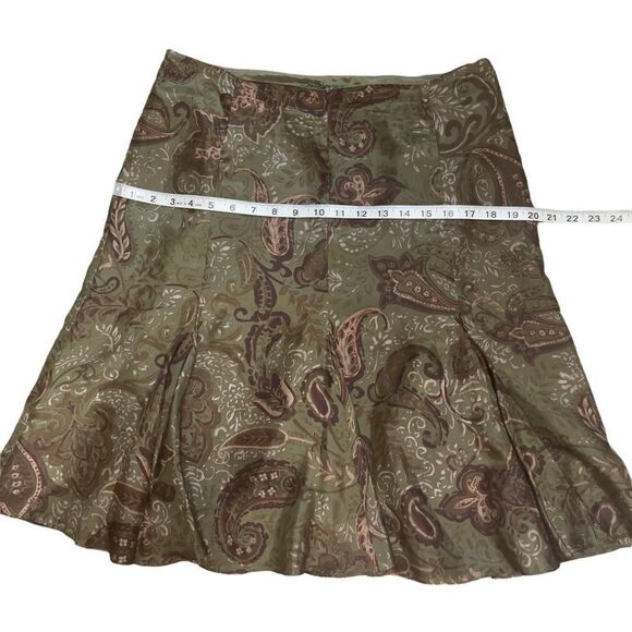 Lauren Ralph Lauren 💯% Silk Skirt Size 8P - Picture 9 of 11